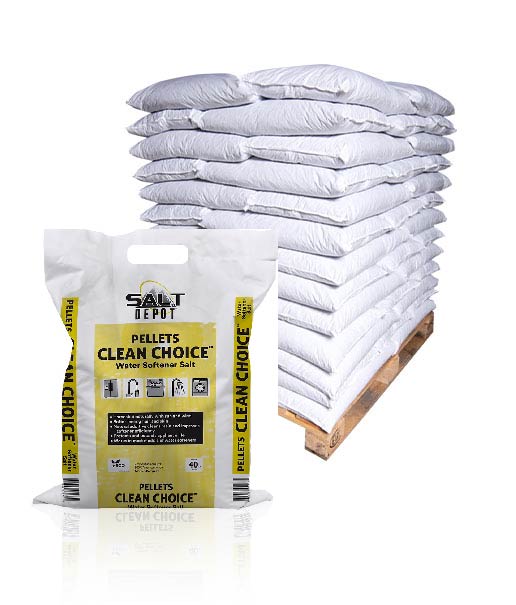 Water Softener Clean Choice Pellets 99.8% Pure 40 lbs - 1 pallet