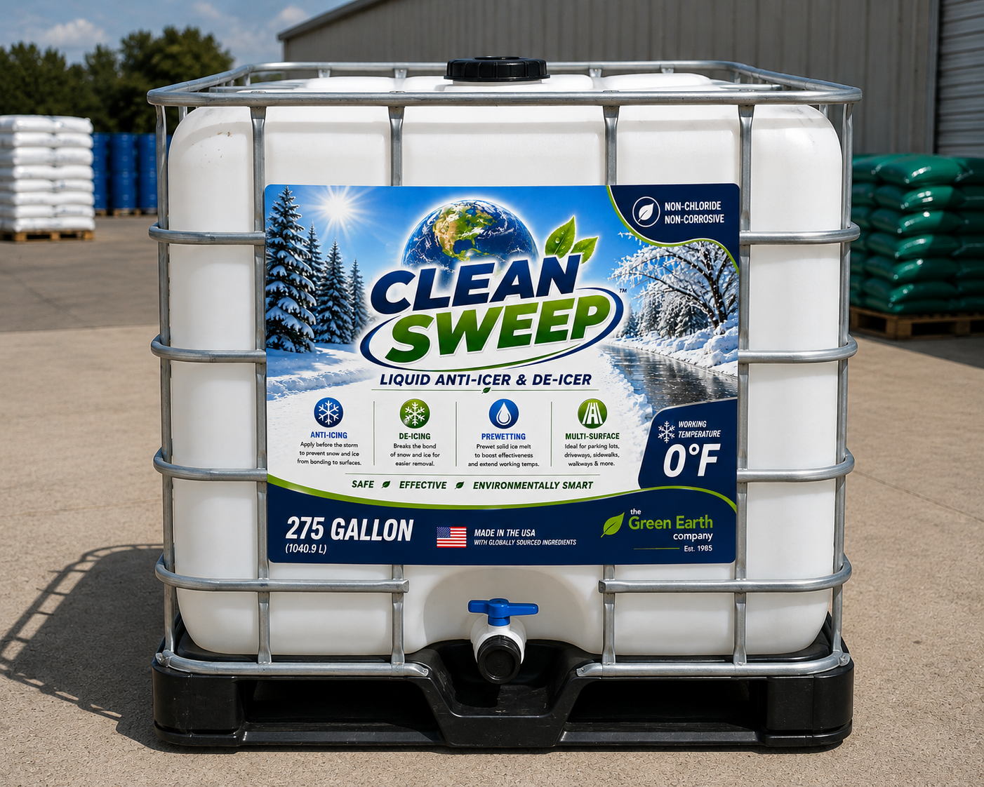 Clean Sweep Chloride Free Anti-icer Liquid - 275 gal Tote