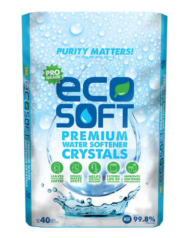 Water Softener Salt EcoSoft Crystals 99.8% Pure 40 lbs - 1 pallet
