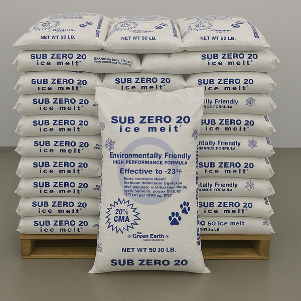 SubZero 20 Ice Melt CMA | 50 lb 1 Pallet | Green Ice Melt