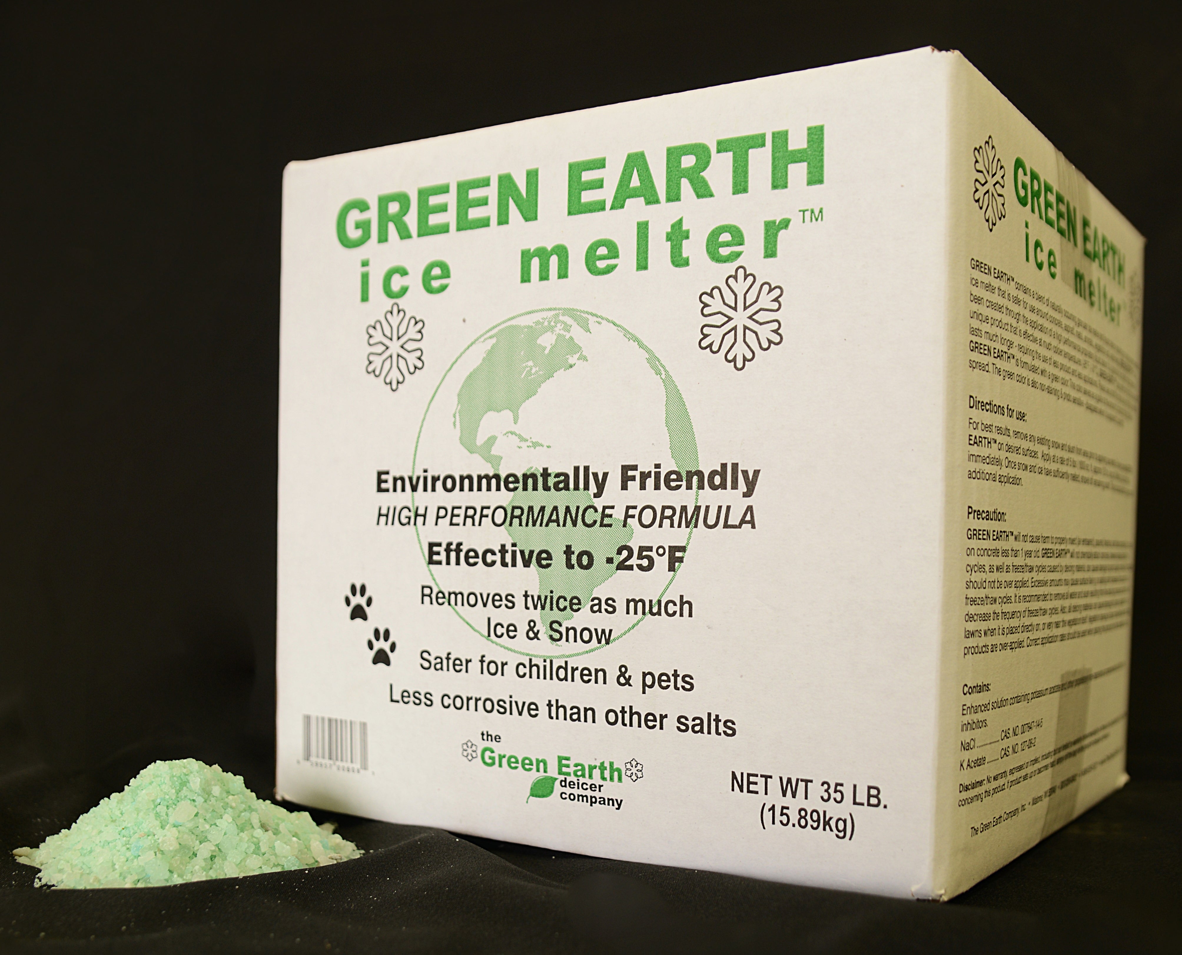 Green Earth Ice Melter, solid granular ice melt, 35lb Box